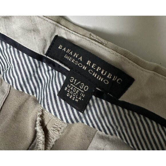 Banana Republic Emerson Straight Leg Chino Pants Men’s Khaki 31x27 - Picture 5 of 8